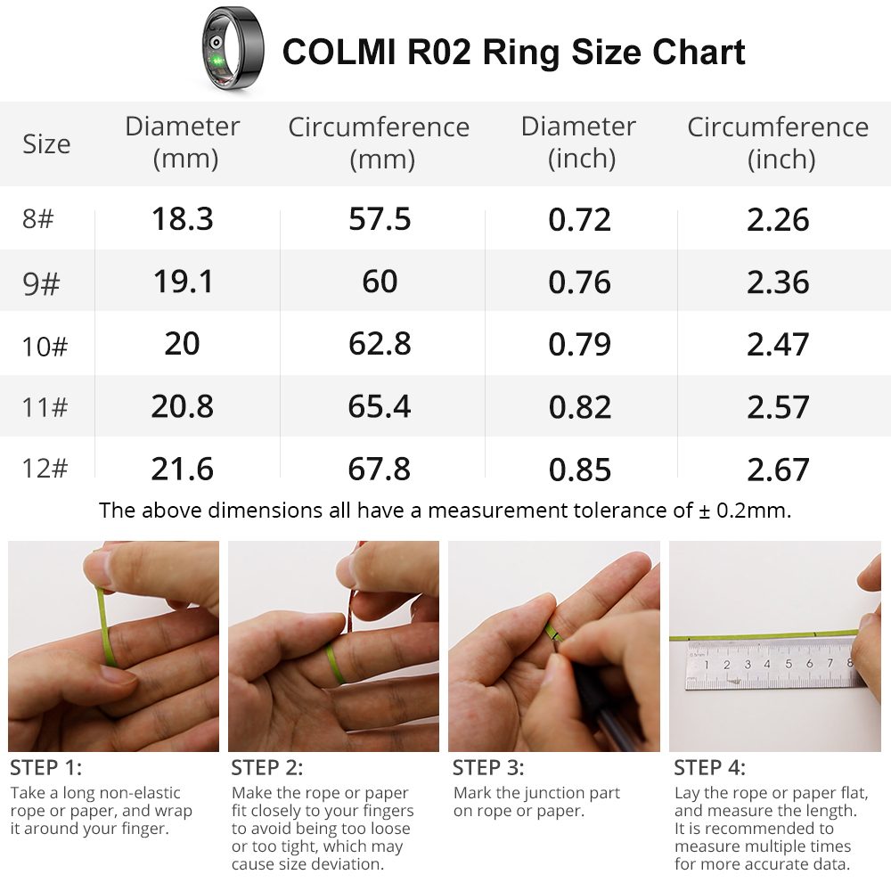 [2024 ] COLMI R02 Smart Ring M - Gymnastic Ring ulasan dan harga