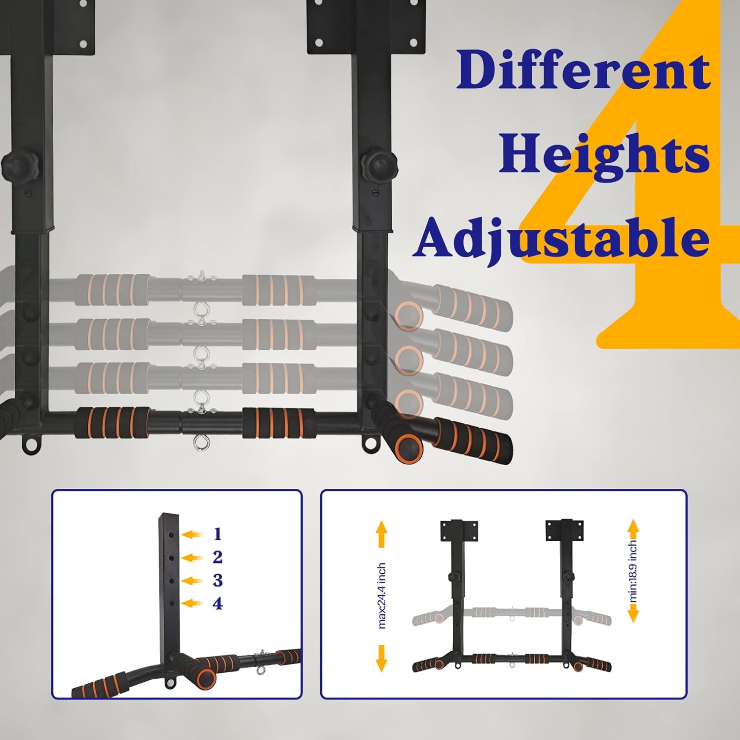 Wall Mounted Dip Station Pull- - Pull Up Bar ulasan dan harga