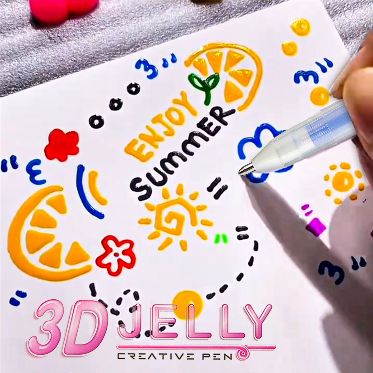 SHANDS 12PCS 3D Jelly Gel Pens - Chalk Bag ulasan dan harga