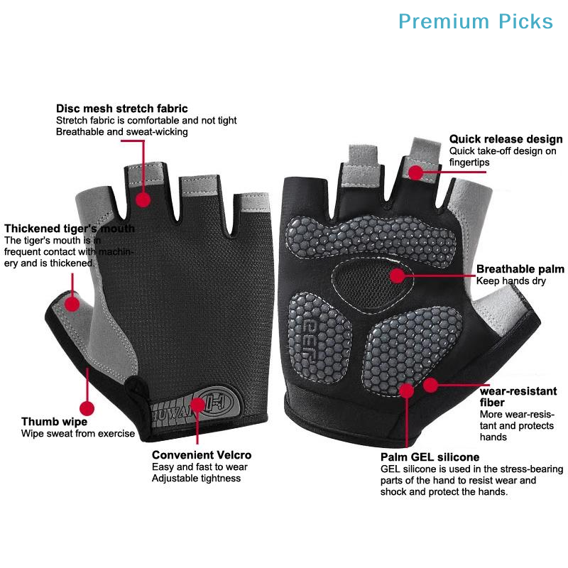 portableHalf Finger Anti Slip  - Weightlifting Gloves ulasan dan harga