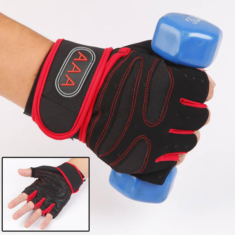 Half Finger Guantes Protective - Weightlifting Gloves ulasan dan harga