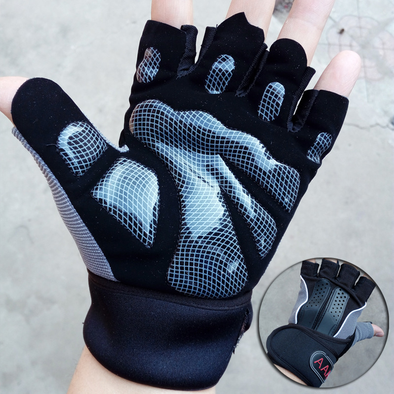 Half Finger Guantes Protective - Weightlifting Gloves ulasan dan harga