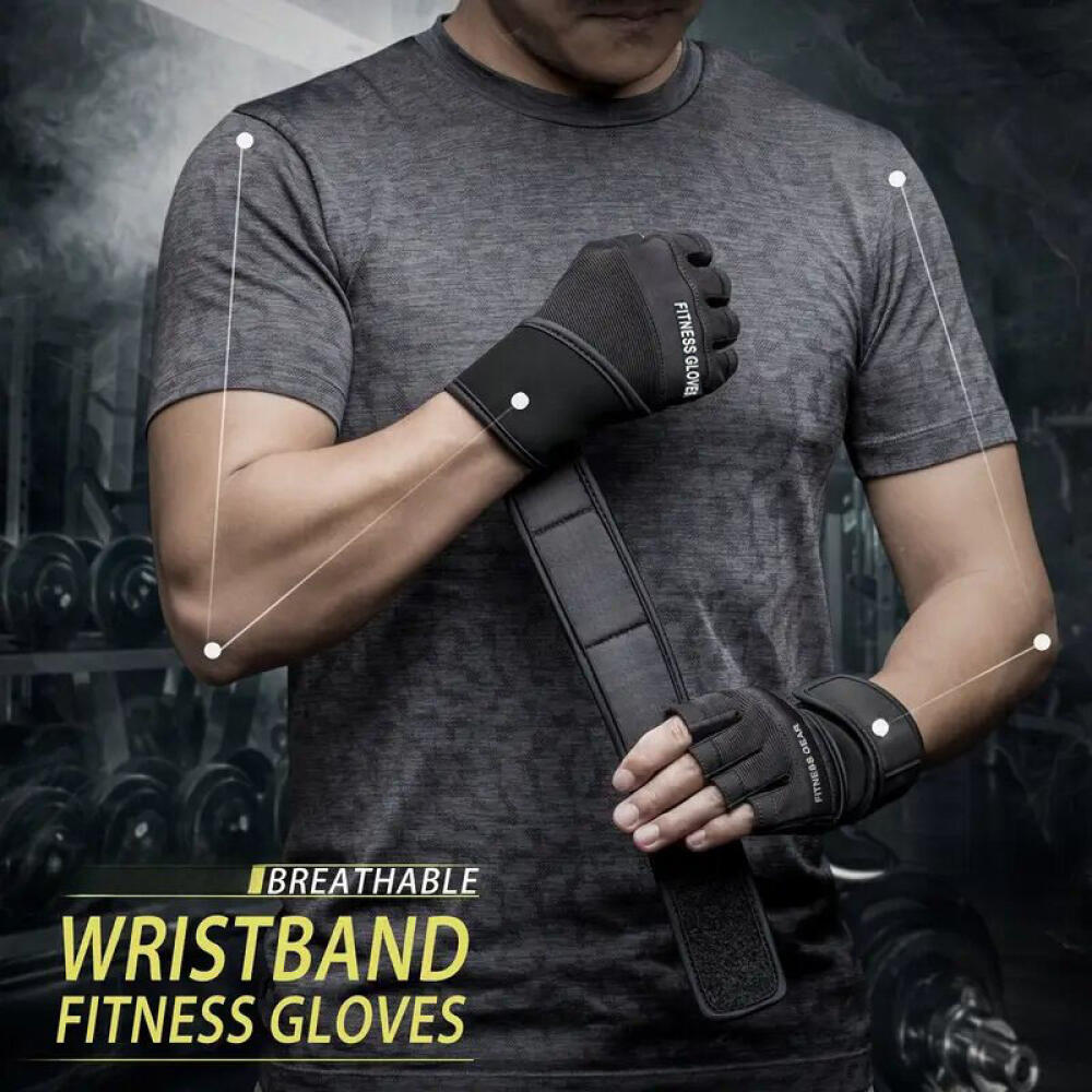 Half Finger Gym Gloves Wear Re - Weightlifting Gloves ulasan dan harga